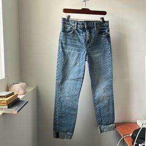 NWOT Catherine Denim; High Rise Fab Ab Boyfriend Cuff Raw Hem; Size 4